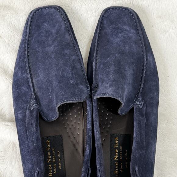 To Boot New York Adam Derrick Driver Blue Suede Mens Sz 11 Slip On Loafers A - Picture 10 of 10